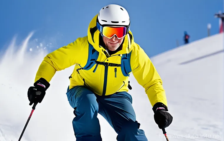 스키 강사의 실기 연습 비법 - **Dynamic Edge Control Demonstration:** A highly skilled female ski instructor, appearing in her ear...