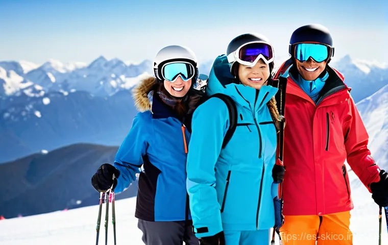 스키 강사의 다문화 고객 응대 사례 - **Prompt 1: Bridging Language Gaps on the Slopes**
    "A diverse group of adult ski students from v...