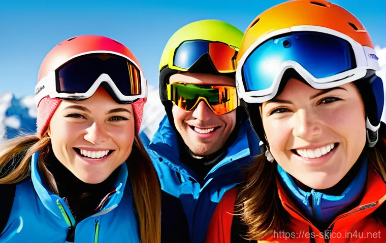 스키 강사의 팀 빌딩 워크숍 - **Prompt 1: Dynamic Mountain Teamwork**
    "A vibrant group of 6-8 diverse individuals, men and wom...