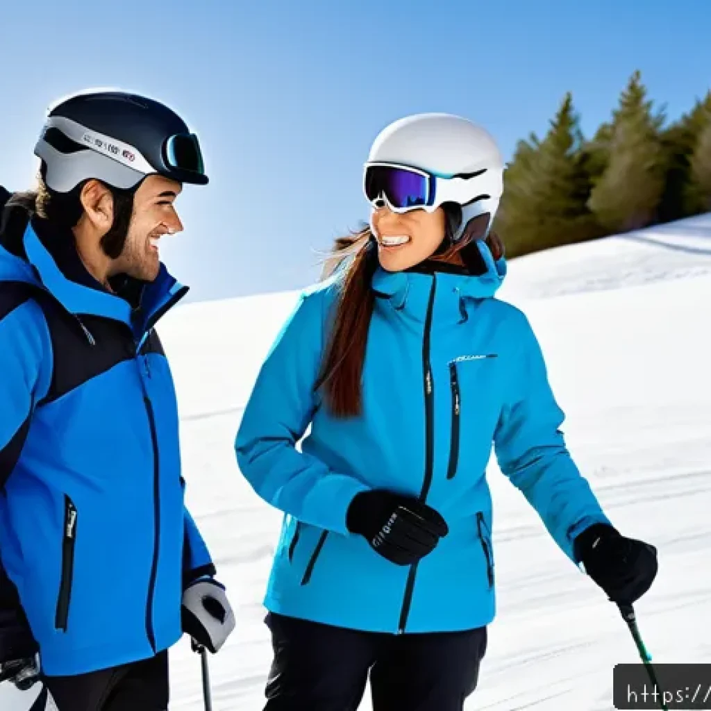 스키 강사의 고객별 맞춤 전략 - A professional ski instructor engaging with a diverse group of Spanish-speaking students on a snowy ...