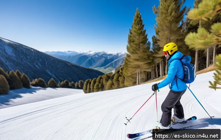 스키 강사의 시간 관리 기술 - A professional ski instructor giving a lesson on a sunny mountain slope in the Spanish Pyrenees, wea...