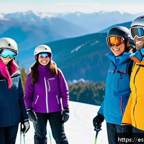 Home 33 스키 강사의 프리랜서 성공 전략 - A confident freelance ski instructor teaching a diverse group of adult students returning to skiing ...