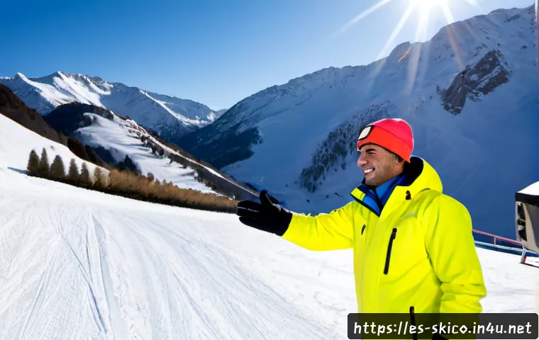 Home 30 스키 강사의 외국어 능력 필요성 - Photorealistic ski lesson at a sunlit Spanish Pyrenees resort, multilingual ski instructor in a brig...