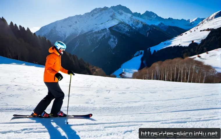 Home 17 스키 강사의 이론과 실습 통합 사례 - Photorealistic ski instructor in the Spanish Pyrenees demonstrating body position beside a beginner ...