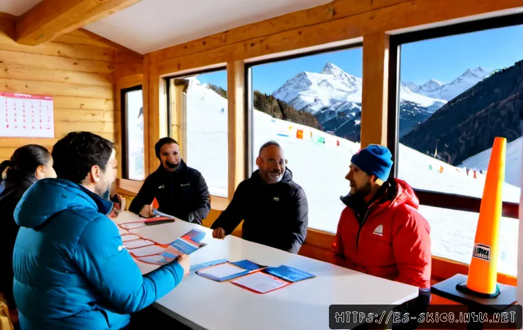 스키 강사의 워크숍 주제 개발 - Photorealistic ski instructor workshop in a bright alpine lodge meeting room in the Spanish Pyrenees...